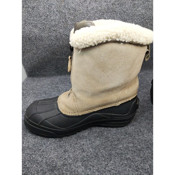 Polaris Womens Size 9 Leather Fur Lined Top Thinsulate Zip Up Snow Boots - Picture 7 of 15